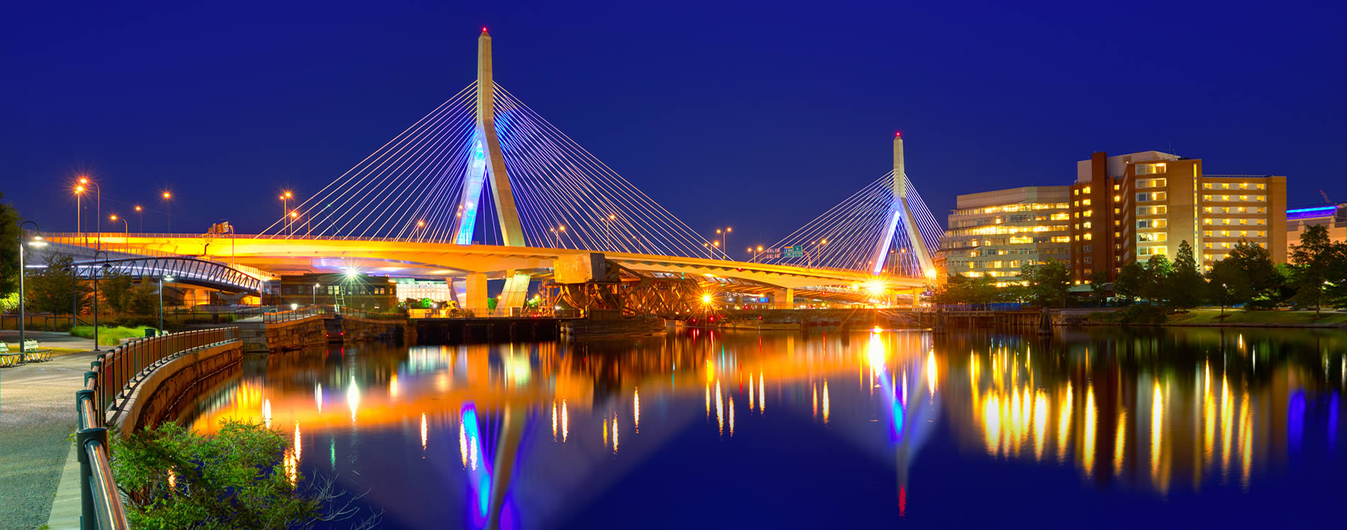 Evening Boston Zakem Bridge